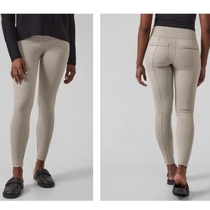 NWT Athleta Delancey Herringbone Tight Bluff Grey Cream